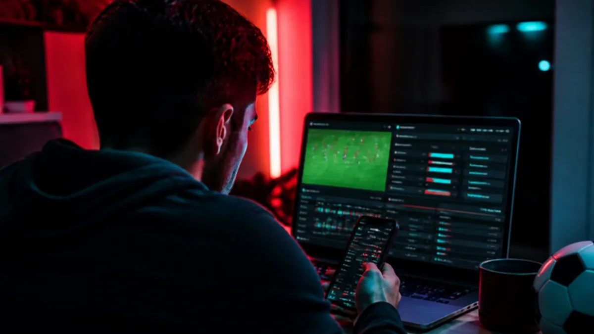 NEO.bet Live-Wetten mit Live-Statistiken am Laptop