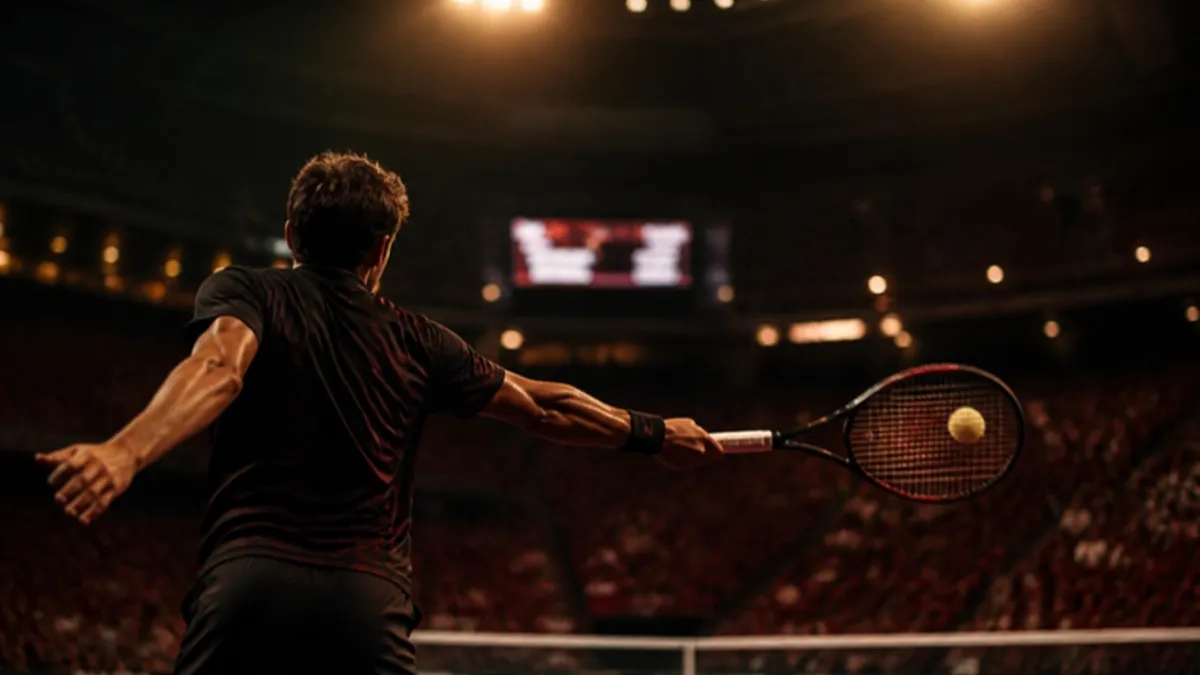 Tennisspieler bei einem Comeback im Satz – Tennis Wetten sind nie sicher